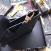 Gucci Black Leather Portfolio Pouch With Gucci Logo