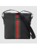 Gucci Black Web Canvas Messenger Bag