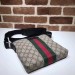 Gucci Web GG Supreme Flat Messenger Bag