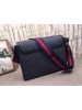 Gucci Black GG Supreme Flap Messenger Bag