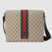 Gucci Beige GG Supreme Web Messenger Bag