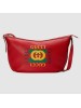 Gucci Red Print Half-Moon Hobo Bag