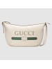 Gucci White Print Half-Moon Hobo Bag