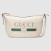 Gucci White Print Half-Moon Hobo Bag