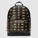 Gucci Black Animal Studs Leather Backpack