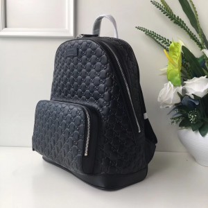 Gucci Black Signature Leather Backpack