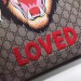 Gucci Angry Cat Print GG Supreme Backpack