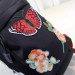 Gucci Black Embroidered Drawstring Backpack
