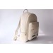 Gucci White Print Leather Logo Backpack