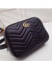 Gucci Black GG Marmont Matelasse Belt Bag