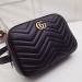 Gucci Black GG Marmont Matelasse Belt Bag