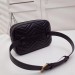 Gucci Black GG Marmont Matelasse Belt Bag