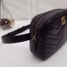 Gucci Black GG Marmont Matelasse Belt Bag