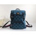 Gucci Blue Small GG Velvet Backpack