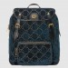 Gucci Blue Small GG Velvet Backpack