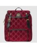 Gucci Red Small GG Velvet Backpack