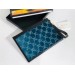 Gucci Blue GG Velvet Portfolio Pouch Bag