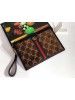 Gucci Brown GG Velvet Portfolio Pouch Bag