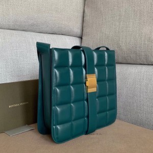 Bottega Veneta Padded Marie Bag In Green Paper Calf