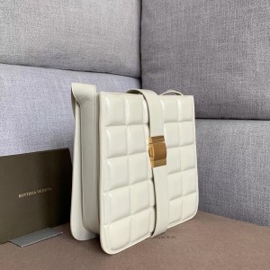 Bottega Veneta Padded Marie Bag In White Paper Calf