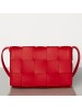 Bottega Veneta Cassette Bag In Red Lambskin