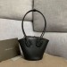 Bottega Veneta Small Basket Tote In Black Calfskin