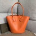 Bottega Veneta Medium Basket Tote In Orange Calfskin