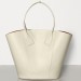 Bottega Veneta Medium Basket Tote In White Calfskin