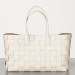 Bottega Veneta Medium Tote In White Maxi Intreccio