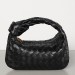 Bottega Veneta Mini BV Jodie Bag In Black Woven Leather