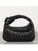 Bottega Veneta Mini BV Jodie Bag In Black Woven Leather