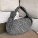Bottega Veneta Large BV Jodie Bag In Grey Woven Suede