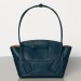 Bottega Veneta Arco 33 Intrecciato Bag In Navy Blue Calfskin