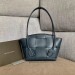 Bottega Veneta Arco 33 Intrecciato Bag In Navy Blue Calfskin