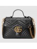 Gucci Black GG Marmont Small Shoulder Bag With Handle