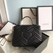 Gucci Black GG Marmont Small Shoulder Bag With Handle