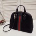 Gucci Black Ophidia Medium Top Handle Bag