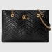 Gucci Black GG Marmont Matelasse Medium Tote