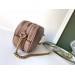 Gucci GG Marmont Mini Chain Bag In Dusty Pink Leather