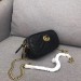 Gucci GG Marmont Mini Chain Bag In Black Leather