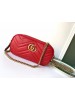 Gucci GG Marmont Mini Chain Bag In Red Leather