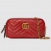 Gucci GG Marmont Mini Chain Bag In Red Leather