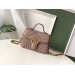 Gucci GG Marmont Mini Top Handle Bag In Dusty Pink Leather