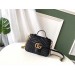 Gucci GG Marmont Mini Top Handle Bag In Black Leather