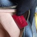 Gucci GG Marmont Mini Round Bag In Black Diagonal Leather