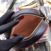 Gucci GG Marmont Mini Round Bag In Black Diagonal Leather