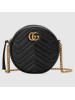 Gucci Black GG Marmont Mini Round Shoulder Bag