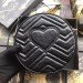 Gucci Black GG Marmont Mini Round Shoulder Bag