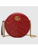 Gucci Red GG Marmont Mini Round Shoulder Bag