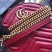 Gucci Red GG Marmont Mini Round Shoulder Bag